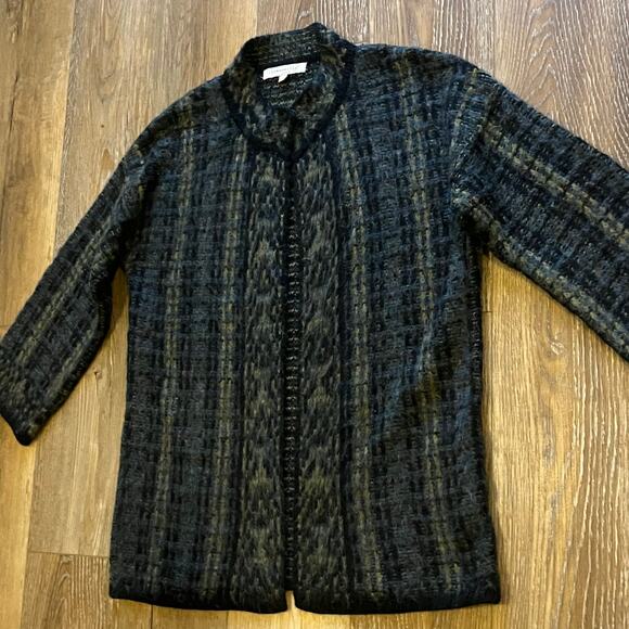 Lineamaglia Cape Sweater Small Made In Italy Wool Alpaca Mohair Cottage Nordic - Picture 3 of 8